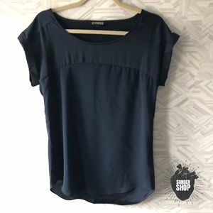 Express Casual Navy Blue Top